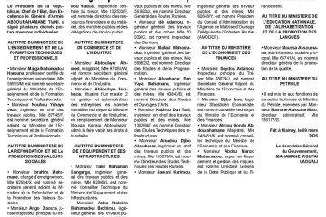 Le Chef de l'Etat signe plusieurs décrets portant mesures individuelles